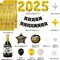 New Years Eve Party Supplies 2025, Happy New Years Decorations Kit, New Years Decorations 2025 Balloons Party Supplies with 2025 Foil Balloons Banner, Latex Balloons, Backdrop for NYE Decorations